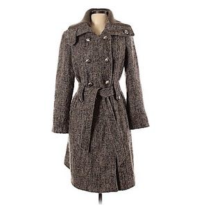 Calvin Klein Brown Tweed Coat